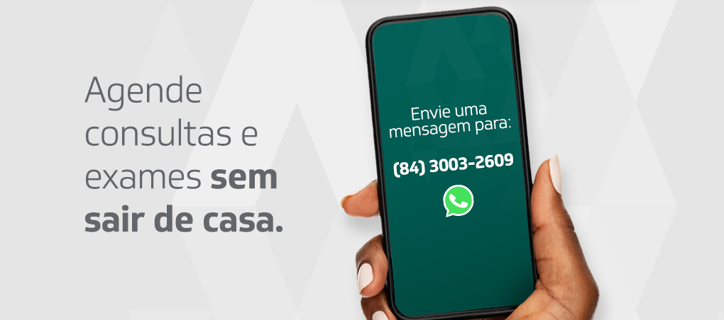 Agende consultas e exames sem sair de casa.